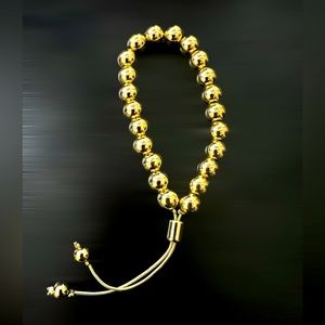 Bracelet 18k gold plated with adjustable strap